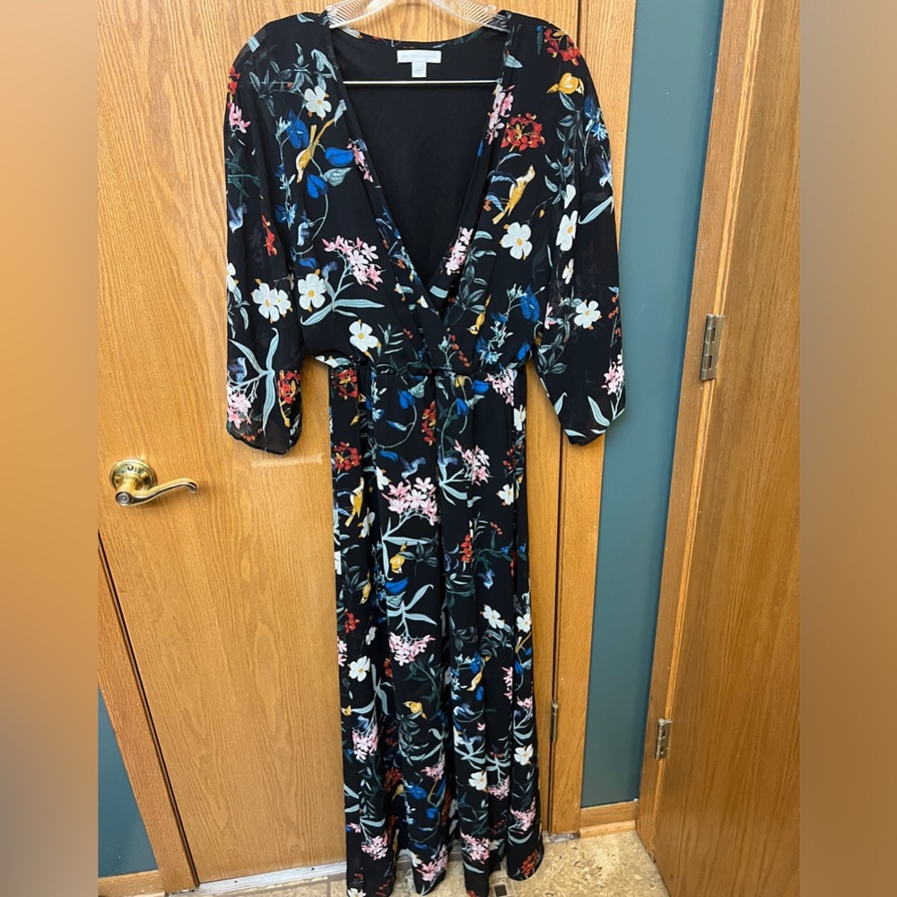 Flore length V neck dress